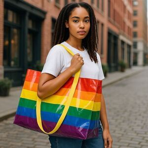 IKEA STORSTOMMA Rainbow Pride Large Shopping Bag – 2401 oz, New with Tags